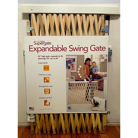 NORTH STATES Supergate Expandable Swing Gate 32” H x 24-60” W - NWT - Picture 2 of 7